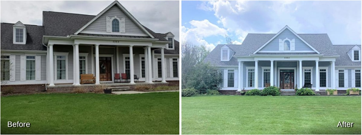 Before and After Rhino Shield's Exterior Improvements in Michigan