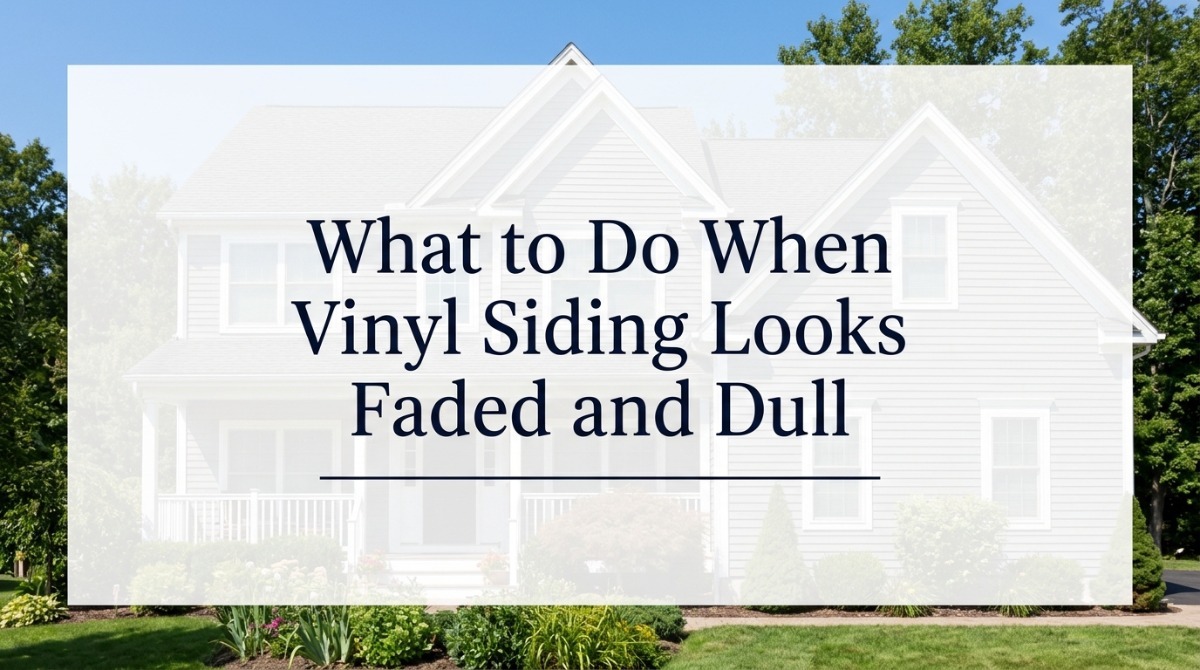 Vinyl siding looks faded and dull from prolonged sun exposure in Michigan